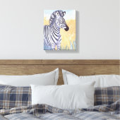 Die Zebra | Safari Leinwanddruck (Insitu (Schlafzimmer))