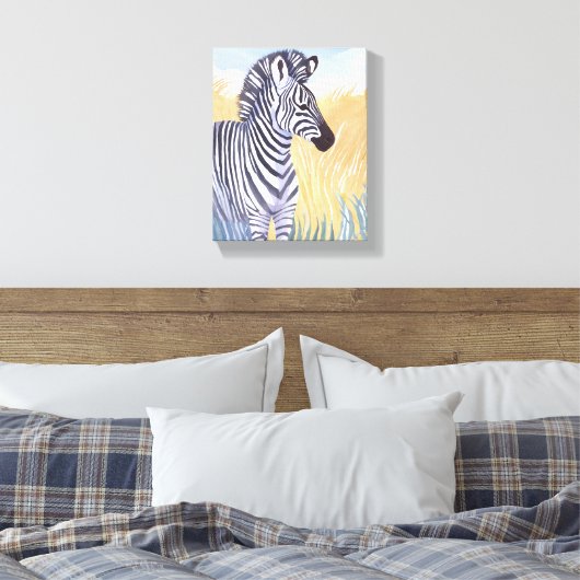 Die Zebra | Safari Leinwanddruck (Insitu (Schlafzimmer))