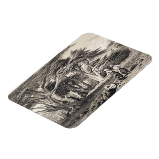 Die Zedern des Libanon, eingraviert von Freeman (s Magnet (Linke Seite)