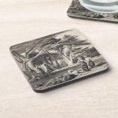 Die Zedern vom Libanon, graviert von Freeman Getränkeuntersetzer (Linke Seite)