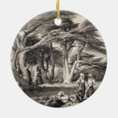 Die Zedern vom Libanon, graviert von Freeman Keramikornament (Hinten)