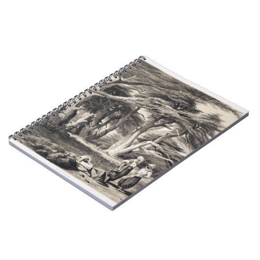 Die Zedern vom Libanon, graviert von Freeman Notizblock (Linke Seite)