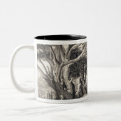 Die Zedern vom Libanon, graviert von Freeman Zweifarbige Tasse (Links)