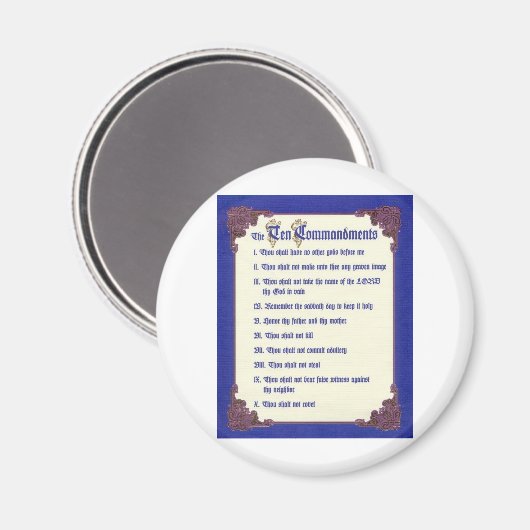 DIE ZEHN-ANTRÄGE MAGNET (Vorderseite/Rückseite)