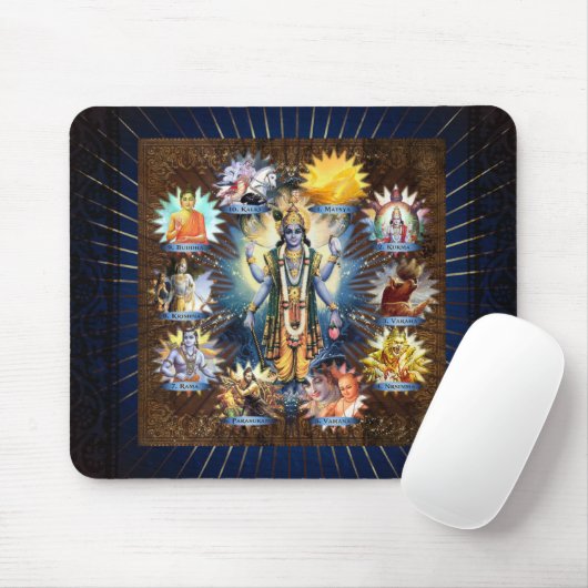 Die zehn Avatare von Vishnu - Mousepad (Mit Mouse)