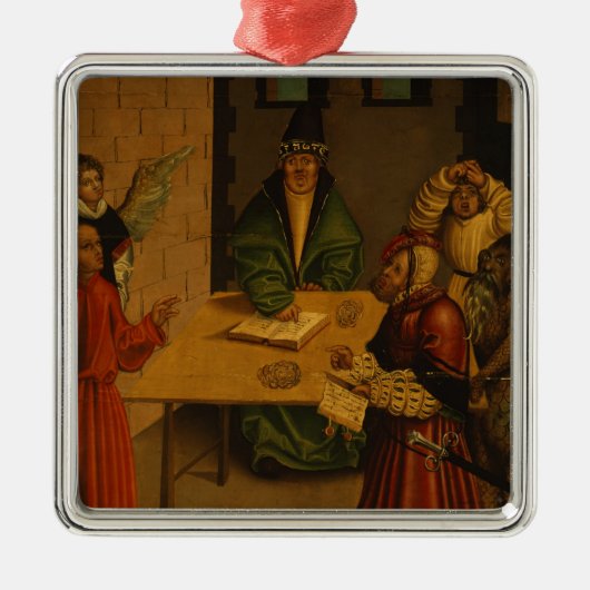 Die zehn Gebote, 1516 Silbernes Ornament (Vorne)