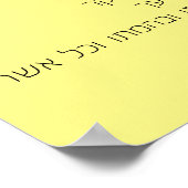 Die zehn Gebote auf Hebräisch Poster (Ecke)