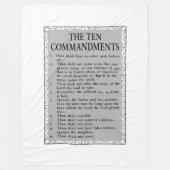 Die Zehn Gebote Bibel Fleecedecke (Vorderseite)