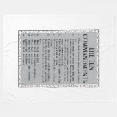 Die Zehn Gebote Bibel Fleecedecke (Vorderseite (Horizontal))