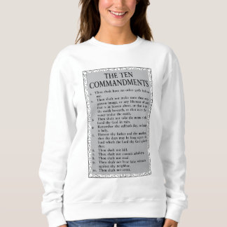 Die zehn Gebote Bibel für Frauen Sweatshirt