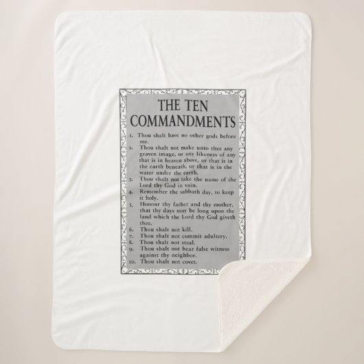 Die Zehn Gebote Bibel Sherpadecke (Vorderseite)