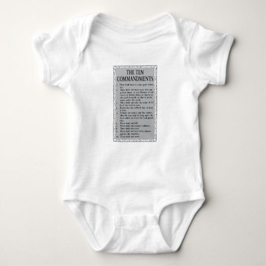 Die zehn Gebote Bibel Unisex Baby Strampler (Vorderseite)