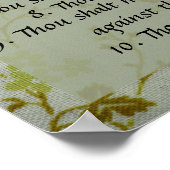 Die zehn Gebote Bibel Vers Exodus 20 Poster (Ecke)