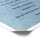 Die zehn Gebote - Blue Denim Poster (Ecke)