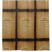 "Die zehn Gebote." Christlich Duschvorhang (Vorderseite)