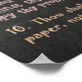 Die zehn Gebote der Mathematik Poster (Ecke)