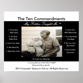 Die zehn Gebote, die mein Vater mir beibrachte Poster