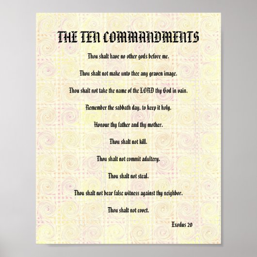 Die zehn Gebote - Gelbe Drehungen Poster (Vorne)