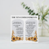 Die zehn Gebote Hinweiskarte (Stehend Vorderseite)