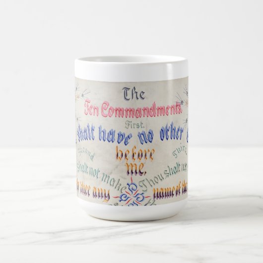 Die zehn Gebote Kaffeetasse (Mittel)