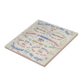 "Die zehn Gebote" Keramik Fliese (Seite)