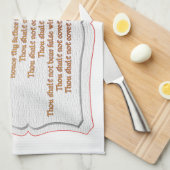 Die zehn Gebote Küchentuch (Viertel Falte)