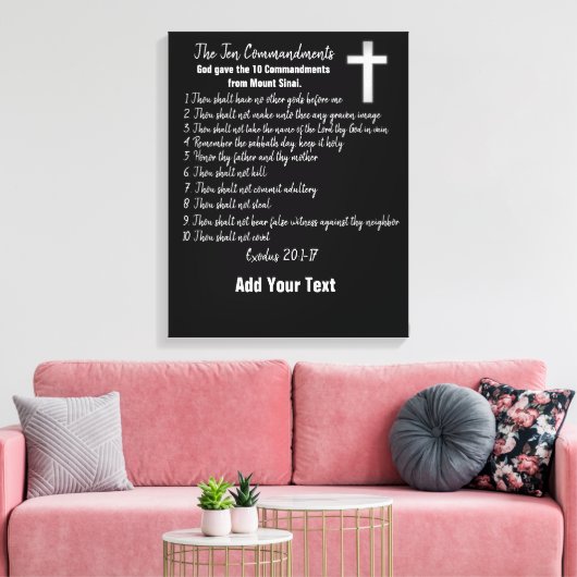 Die zehn Gebote - Leinwanddruck (Insitu (Wohnzimmer))
