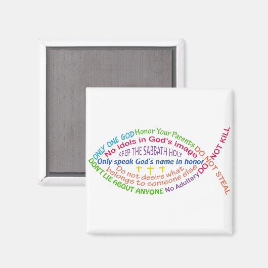Die zehn Gebote Magnet (Vorderseite/Rückseite)