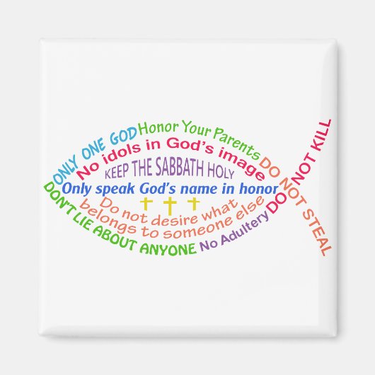 Die zehn Gebote Magnet (Vorne)