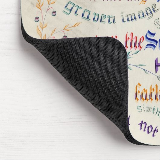 Die zehn Gebote Mousepad (Ecke)