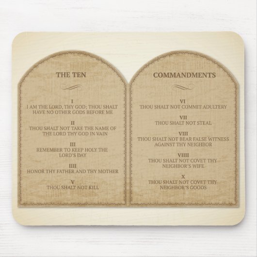 Die zehn Gebote Mousepad (Vorne)