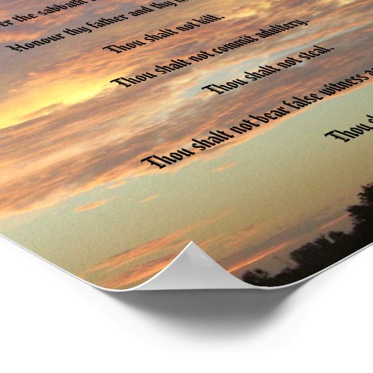 Die zehn Gebote - Pine Moon Poster (Ecke)