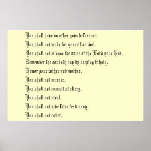 Die zehn Gebote Poster (Vorne)