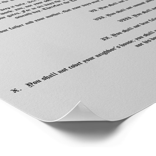 Die zehn Gebote Poster (Ecke)