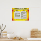 Die zehn Gebote Poster (Küche)