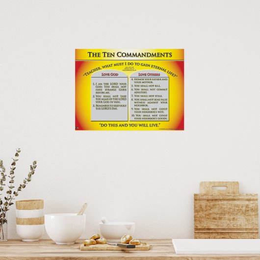 Die zehn Gebote Poster (Küche)