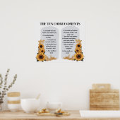 Die zehn Gebote Poster (Küche)