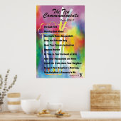 Die zehn Gebote Poster (Küche)