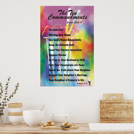 Die zehn Gebote Poster (Küche)