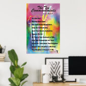 Die zehn Gebote Poster (Heimbüro)