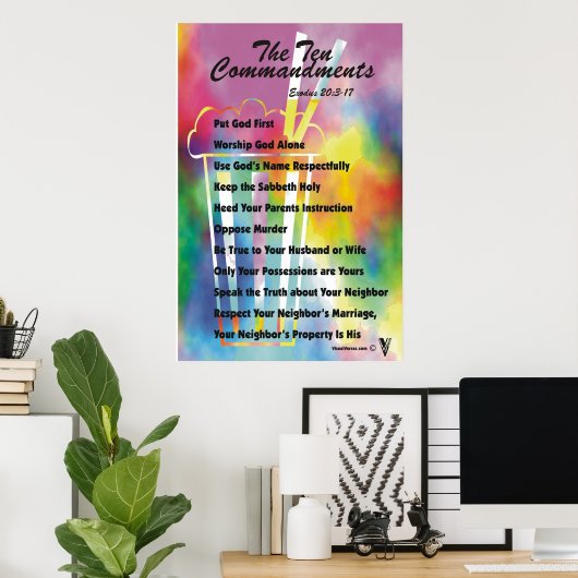 Die zehn Gebote Poster (Heimbüro)