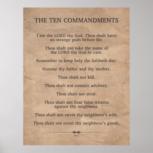Die zehn Gebote Poster (Vorne)