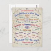 Die zehn Gebote Postkarten (Vorne/Hinten)