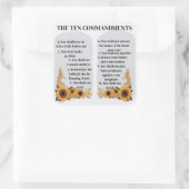 Die zehn Gebote Quadratischer Aufkleber (Tasche)