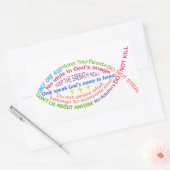 Die zehn Gebote Rechteckiger Aufkleber (Umschlag)