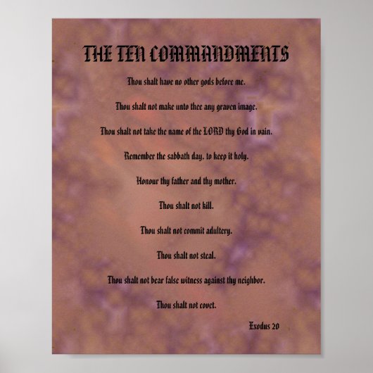 Die zehn Gebote - Rot Gepunktet Poster (Vorne)