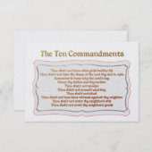 Die zehn Gebote RSVP Karte (Vorne/Hinten)