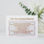 Die zehn Gebote RSVP Karte (Stehend Vorderseite)
