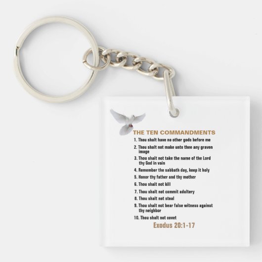 Die zehn Gebote Schlüsselanhänger (Vorderseite)