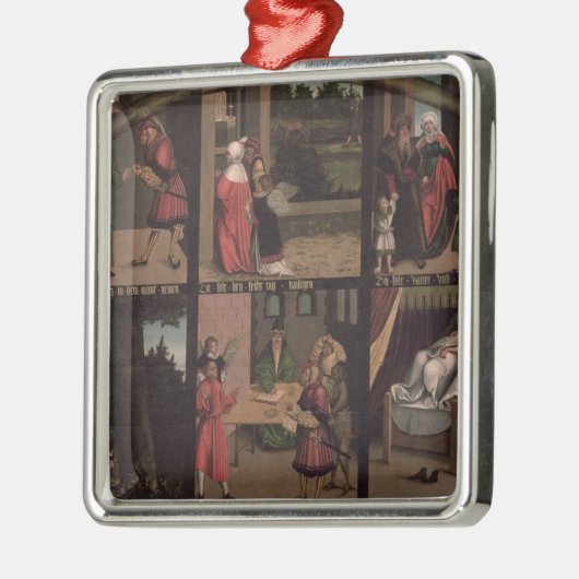 Die zehn Gebote Silbernes Ornament (Links)